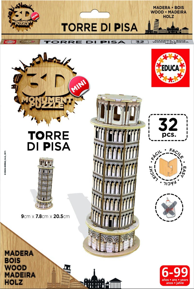 Mini Monument Puzzle Torre di Pisa - 0