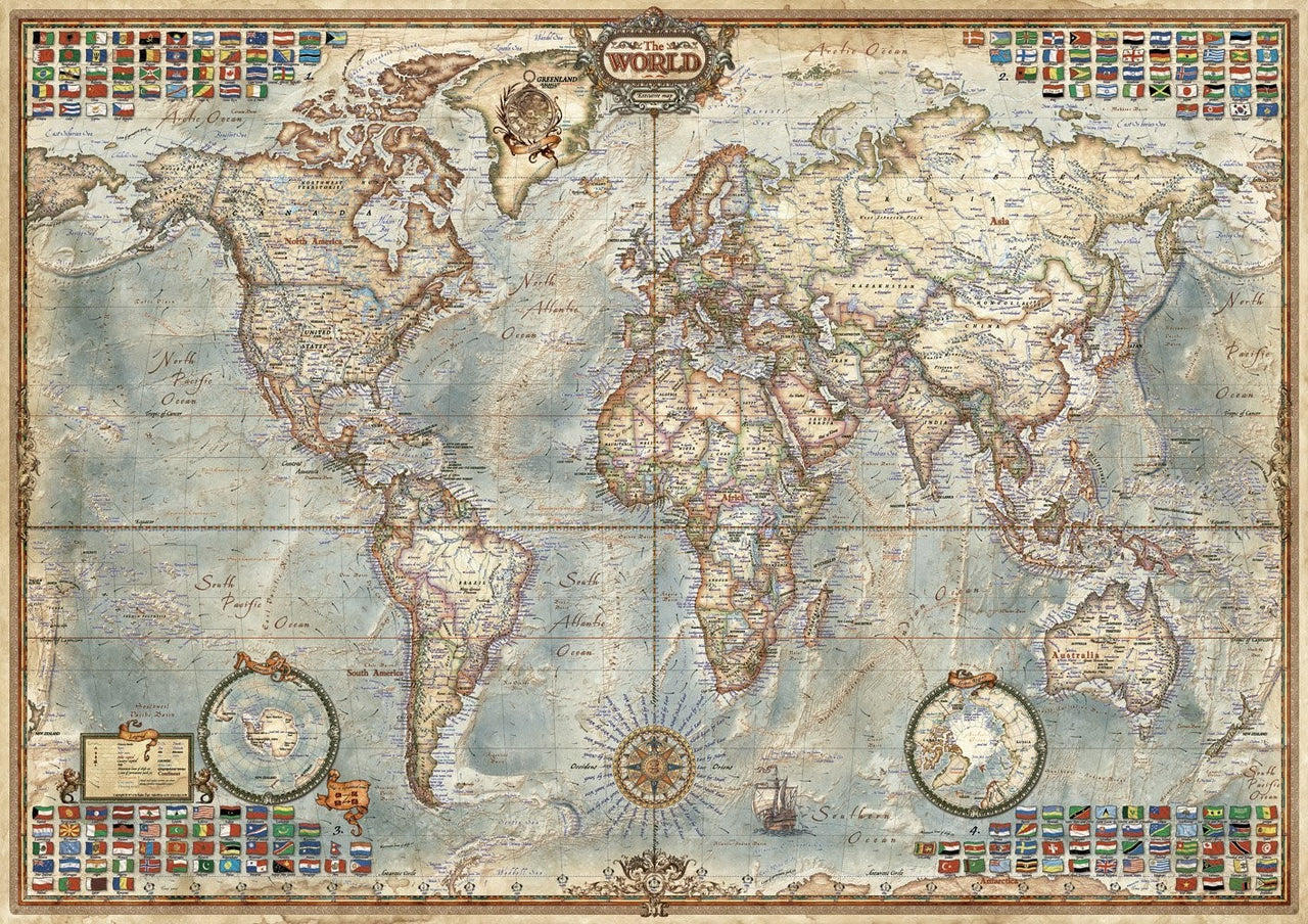 Puzzle El Mundo Mapa Político - Banbury Arte