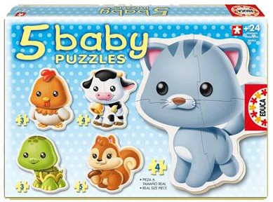 Puzzle Animales 5 baby puzzles - 0