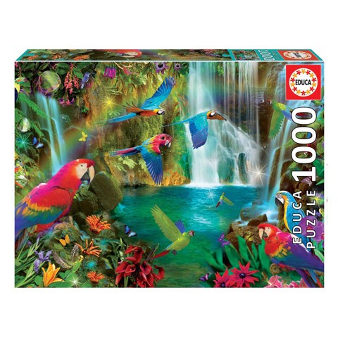 Puzzle Loros tropicales (neón) - Banbury Arte