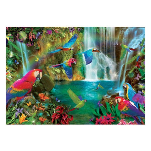 Puzzle Loros tropicales (neón) - Banbury Arte