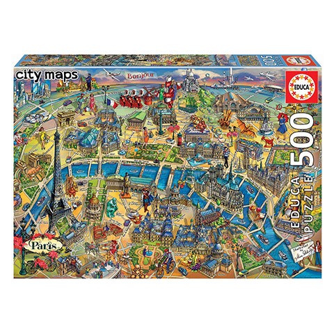 Puzzle Mapa de París - Banbury Arte