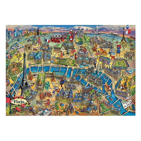 Puzzle Mapa de París - Banbury Arte