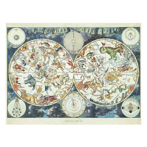 Puzzle Mapa mundial de bestias fantásticas - Banbury Arte