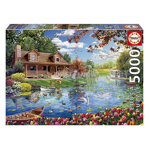 Puzzle Casita en el lago - Banbury Arte