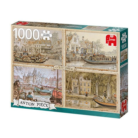 Puzzle Premium Collection - Anton Pieck, Canal Boats - Banbury Arte