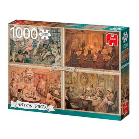 Puzzle Premium Collection - Anton Pieck, Living Room Entertainment - Banbury Arte