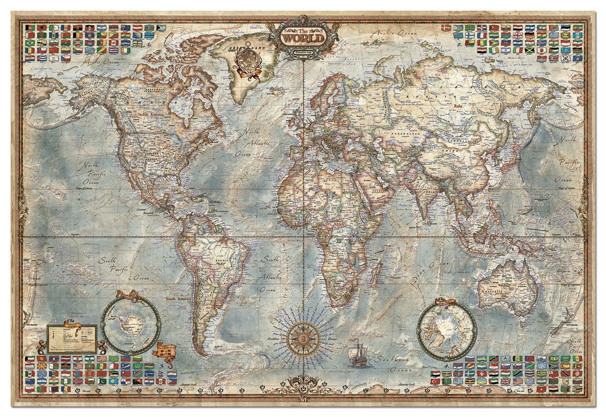 Puzzle El Mundo, Mapa Político - Banbury Arte