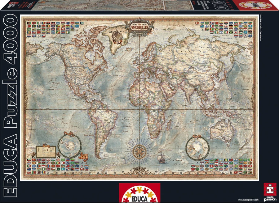Puzzle El Mundo, Mapa Político - Banbury Arte